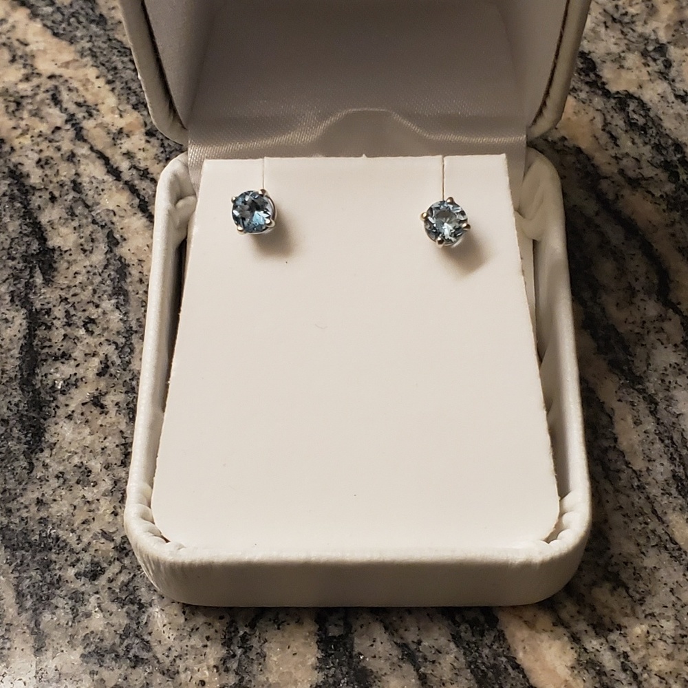 aquamarine studs
